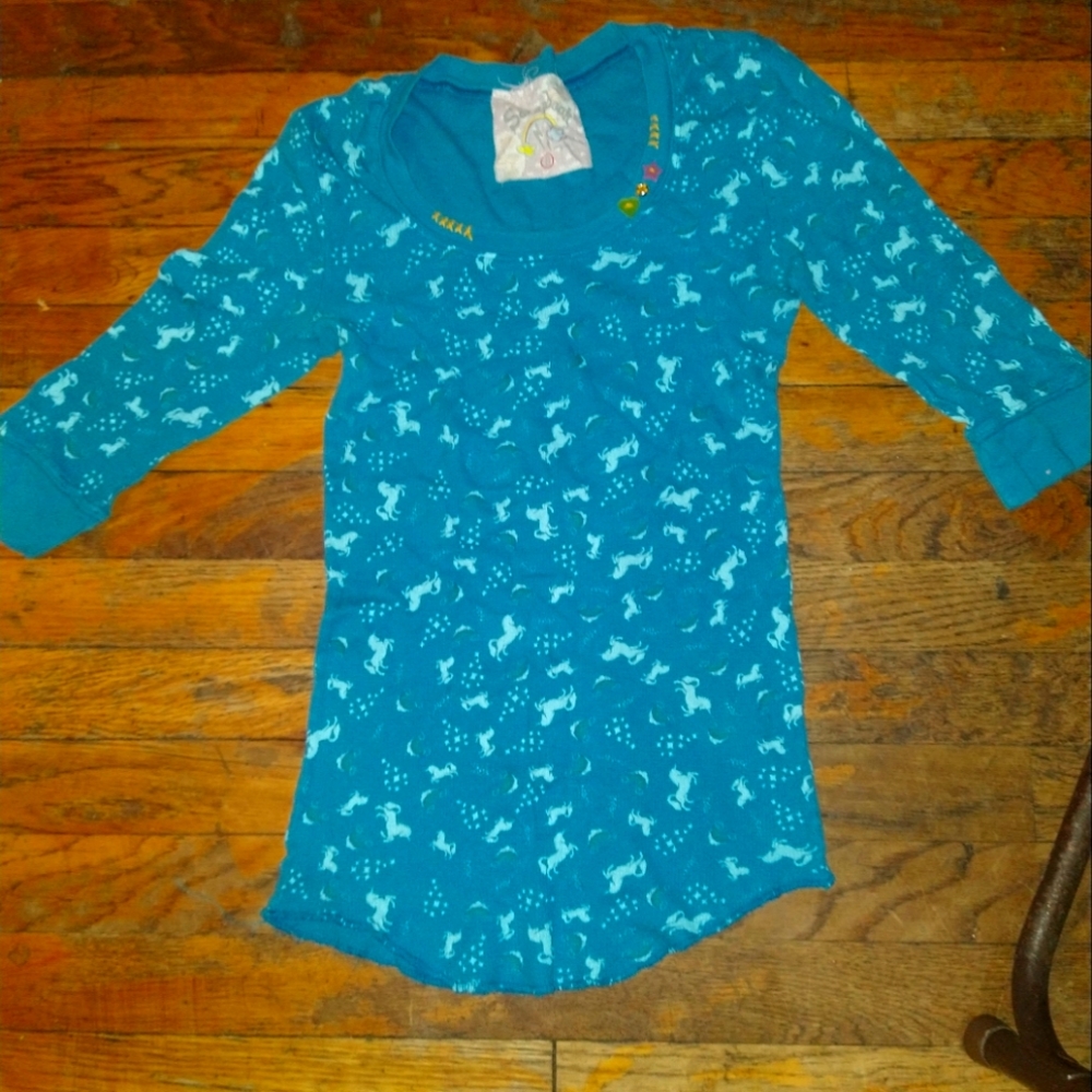 Scrapbook blue unicorn t-shirt